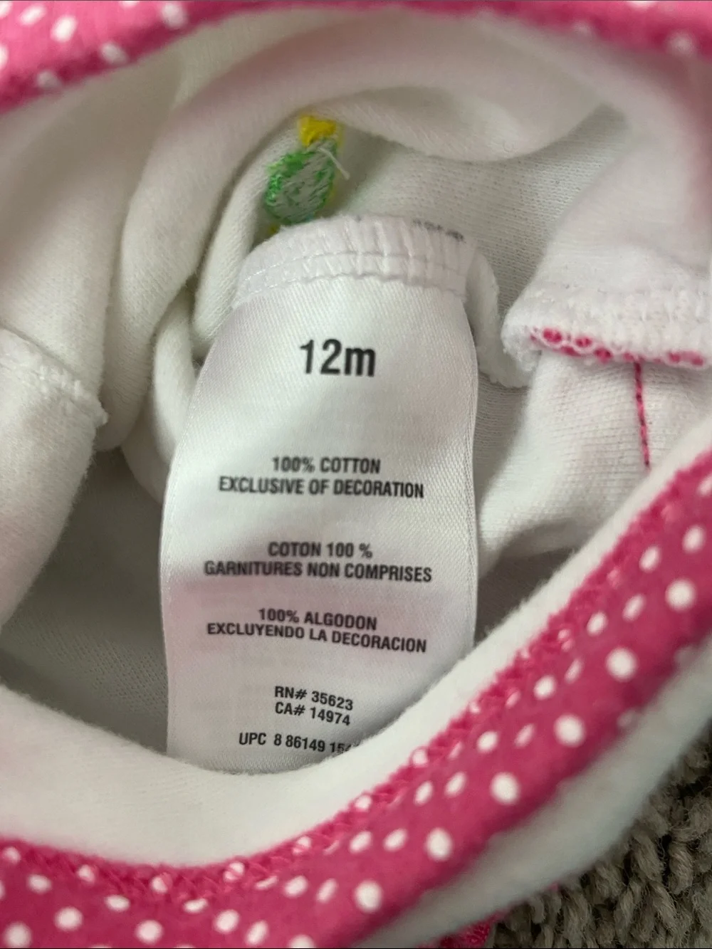 Carter's White Ruffle Sleeve onesie Turtle Print 100% Cotton